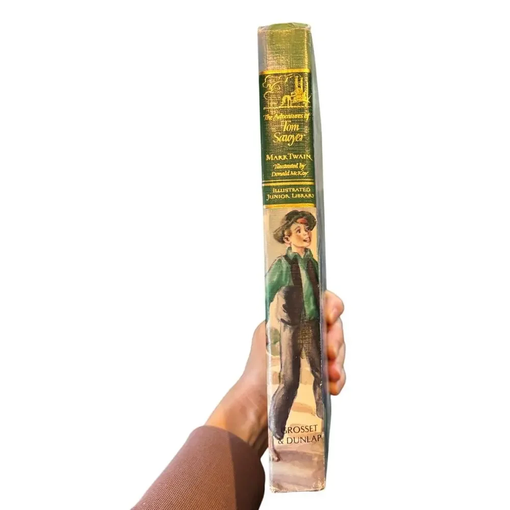 Vintage 1988 Printing, Adventures of Tom Sawyer Book, by Mark Twain, Hardcover